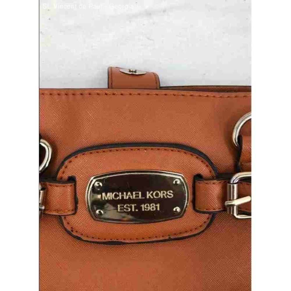 Michael Kors Hamilton Medium East West Satchel Bag in Burnt Orange Great Cond. - Picture 4 of 10